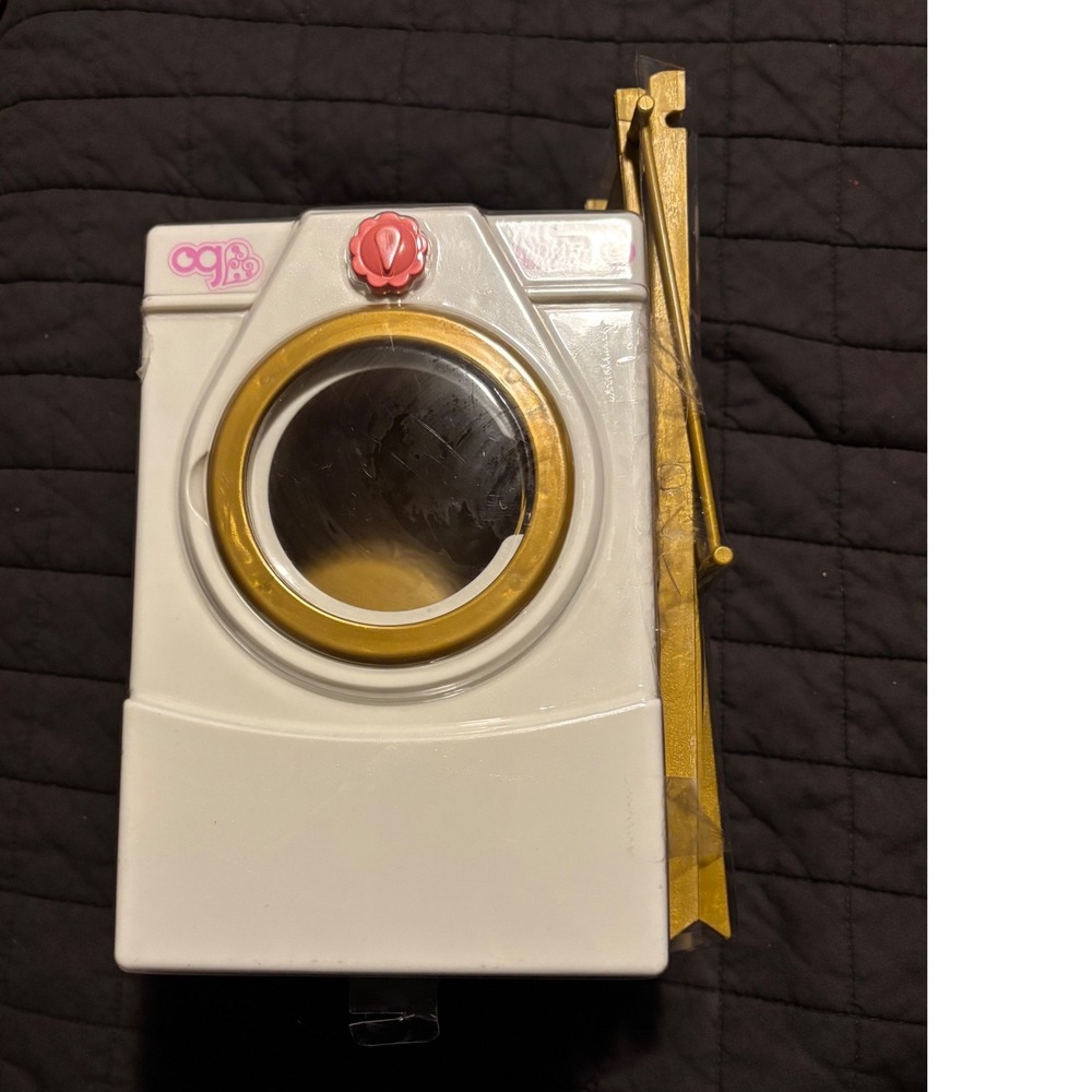 Our Generation Doll Washing Machine and Drying Rack White Gold H18000-01 Toy